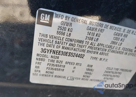 2014 Cadillac Srx Luxury Collection from USA, damaged, VIN 3GYFNEE30ES524402